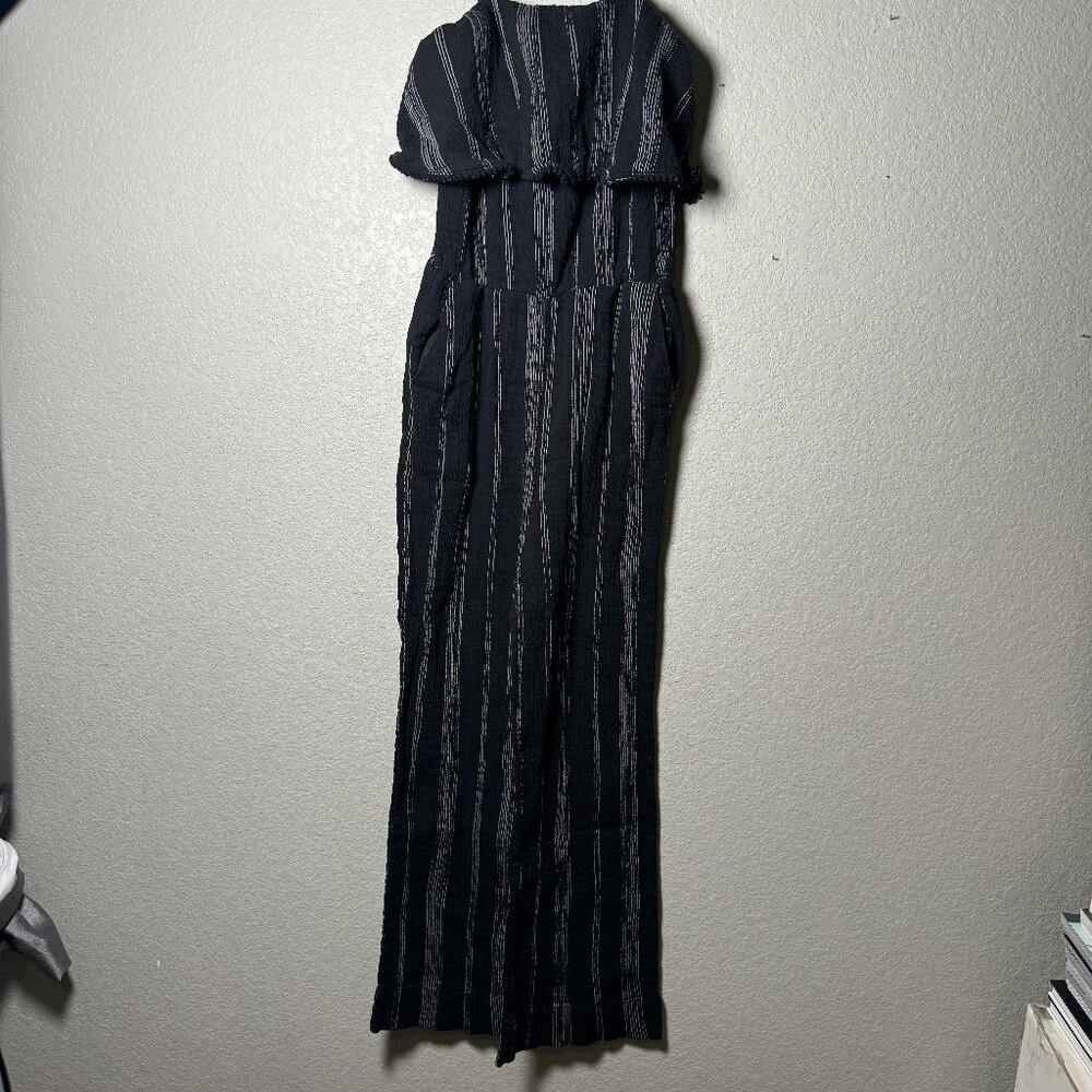 A New Day Women's Striped Jumpsuit- Black/White Size XS